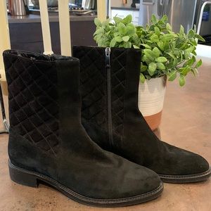 Aquatalia Quilted Suede Ankle Boot